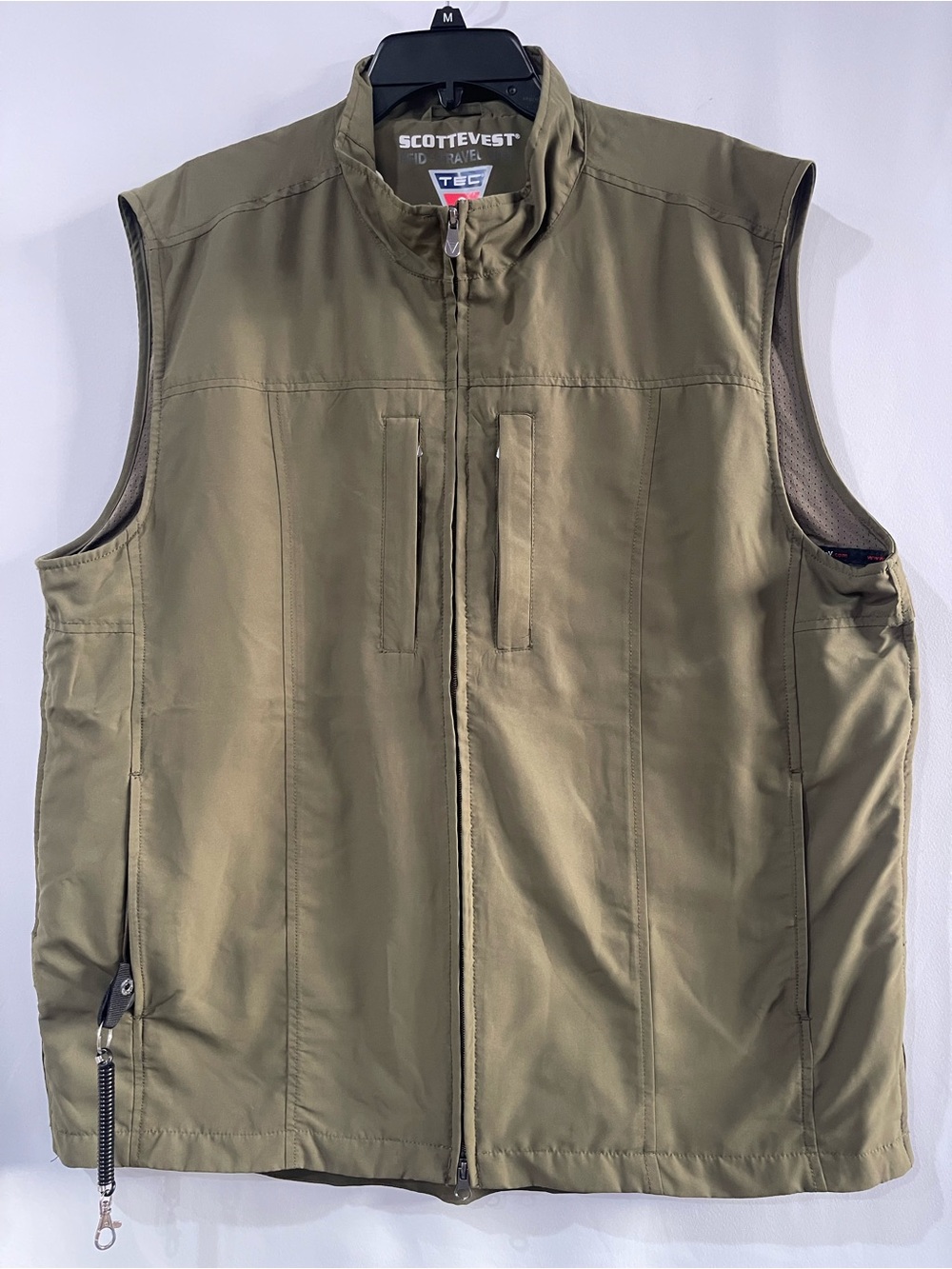 SCOTTeVEST TEC vest RFID Blocking travel Vest Green mens XL organized pockets